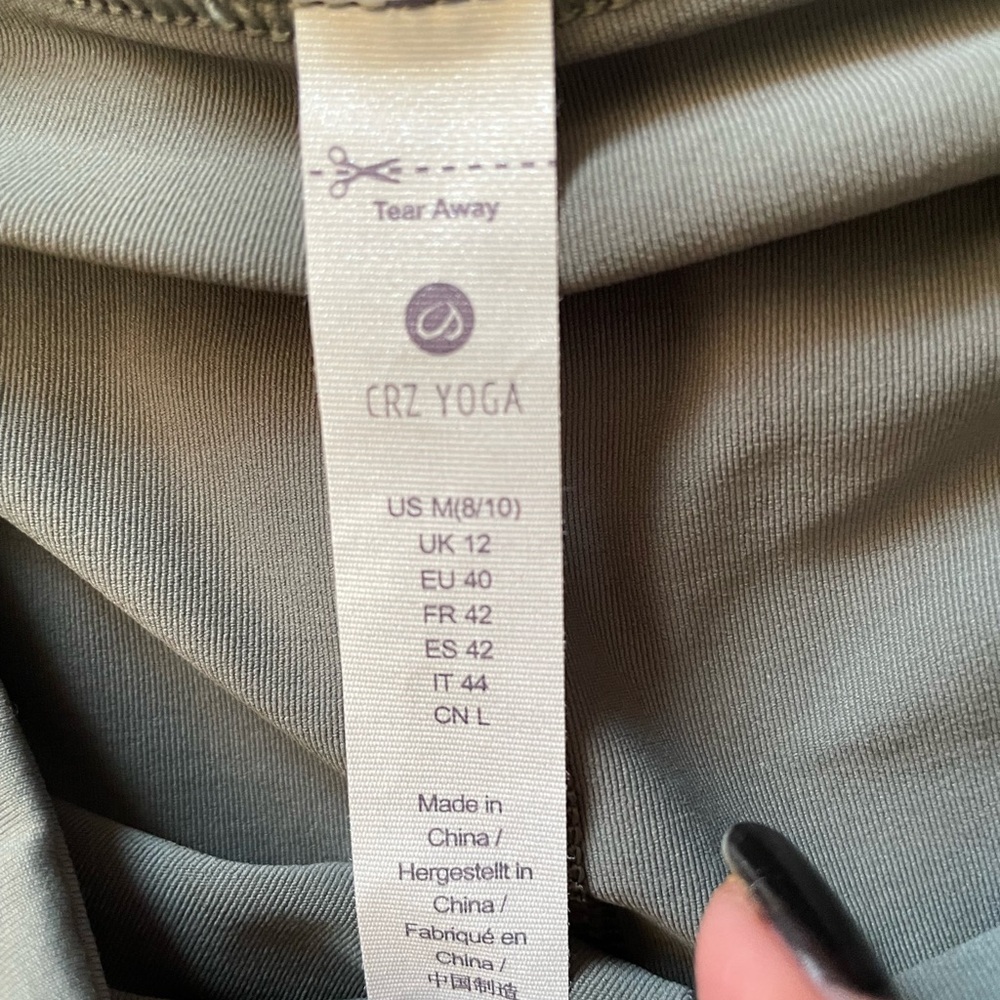 #018, CRZ YOGA Olive Skort, size M (8-10), NWOT - Picture 3 of 4